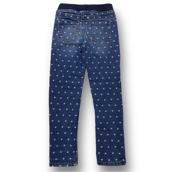 Cat & Jack, EUC, Denim Dark Wash, Polka Dot, Skinny Jeggings, Girls, Size 5T - Picture 6 of 12